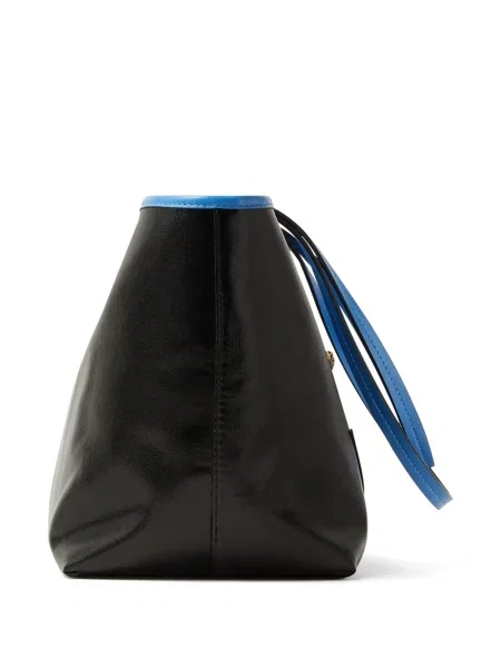 Geantă shopper Versace din canvas negru