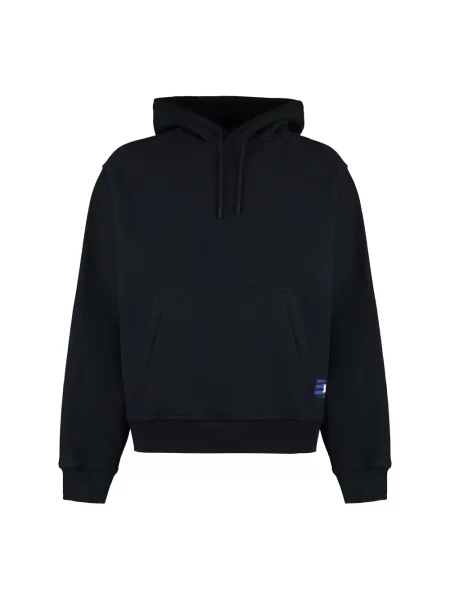 Bluza z kapturem Burberry z kapturem z logo niebieska