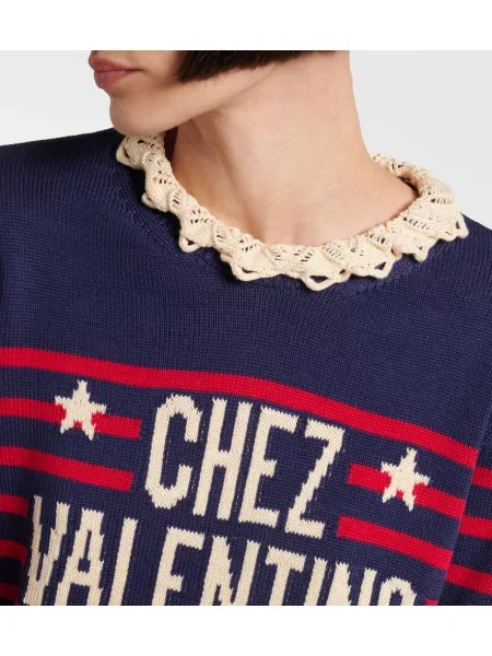 Pulover Valentino cu dungi albastru