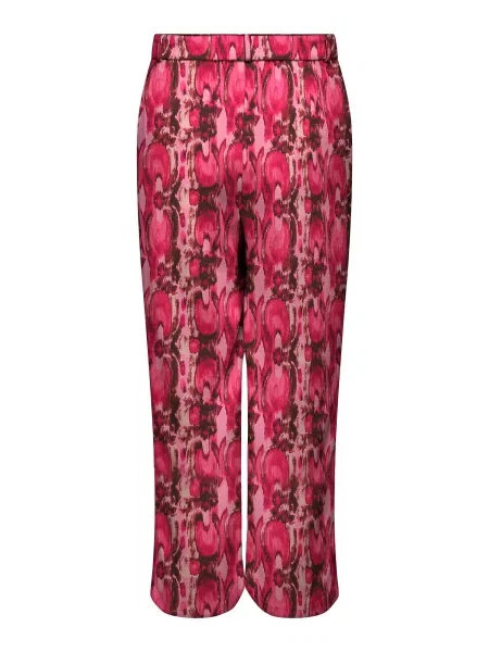 ONLY Carmakoma Hlače CARSHILLA rjava magenta roza
