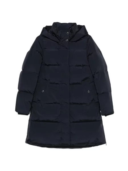 Palton Woolrich cu glugă albastru