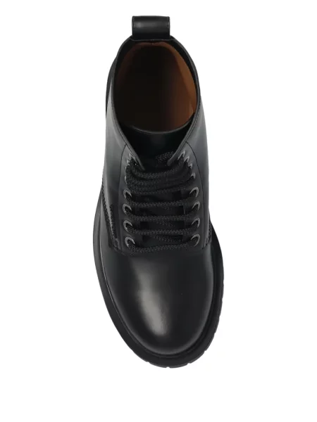 Botine Givenchy cu șireturi din piele biker negru
