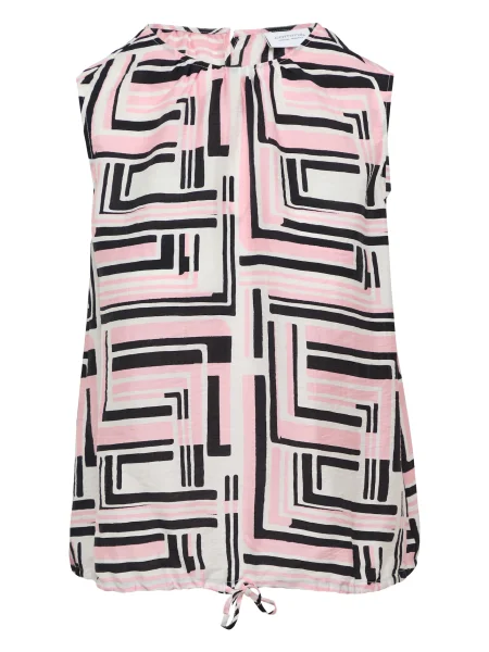 Comma casual identity Bluza roza / črna bela