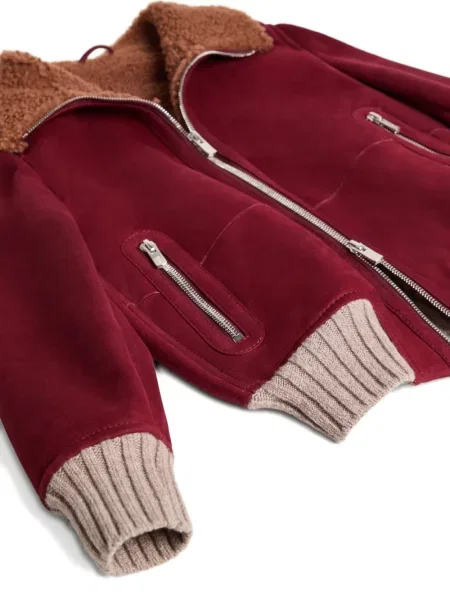Kurtka bomber dziecięcy Brunello Cucinelli czerwony