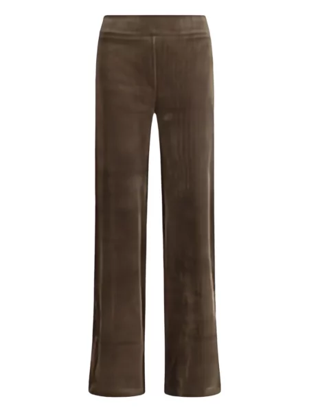 Pantaloni Avenue Montaigne de catifea cord maro