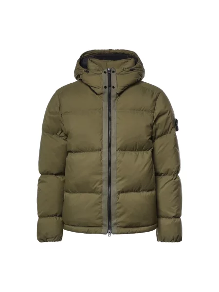 Kurtka puchowa Stone Island z kamieniami zielona