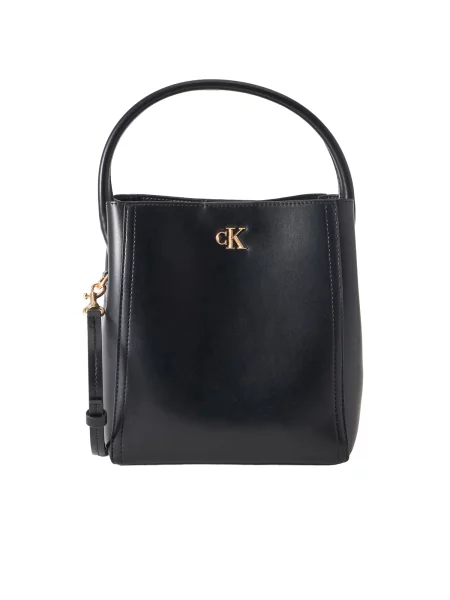 Calvin Klein geantă crossbody pentru femei cu imitație de piele negru