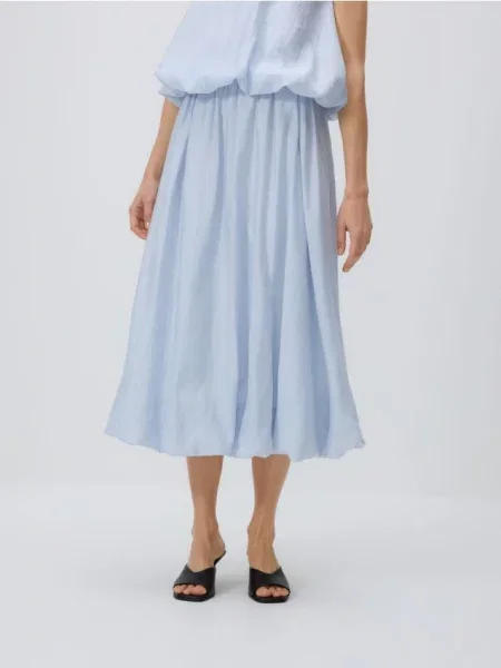 Reserved Spódnica z lyocellem jasnoniebieski