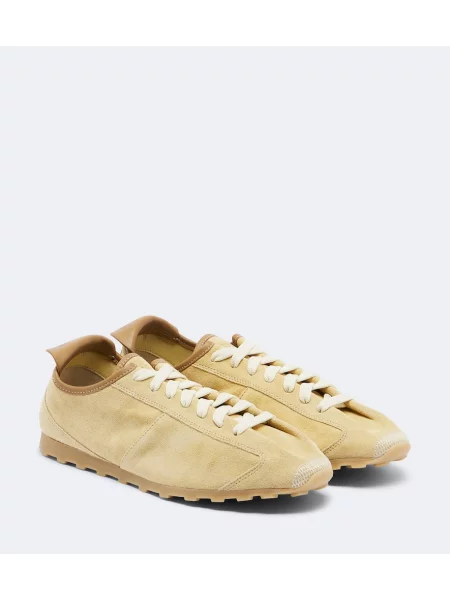 Pantofi tenis Jacquemus din piele de căprioară tenis bej