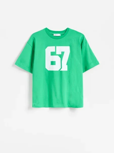 Reserved 67 mintás póló zöld