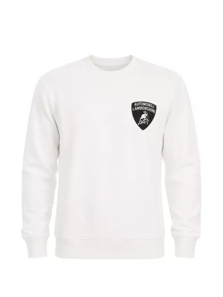 Pulover Automobili Lamborghini cu imagine alb