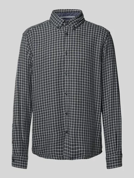 Koszula casualowa o kroju regular fit z fakturowanej bawełny z kołnierzykiem typu button down S.oliver Red Label