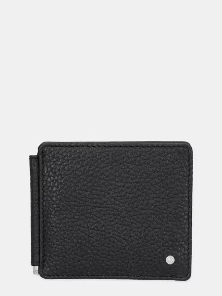 Usnjen etui za kartice Geox črna