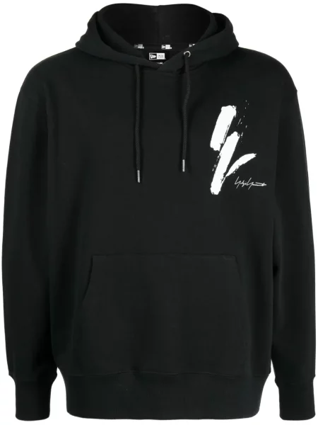 Hanorac cu glugă Yohji Yamamoto cu imagine negru