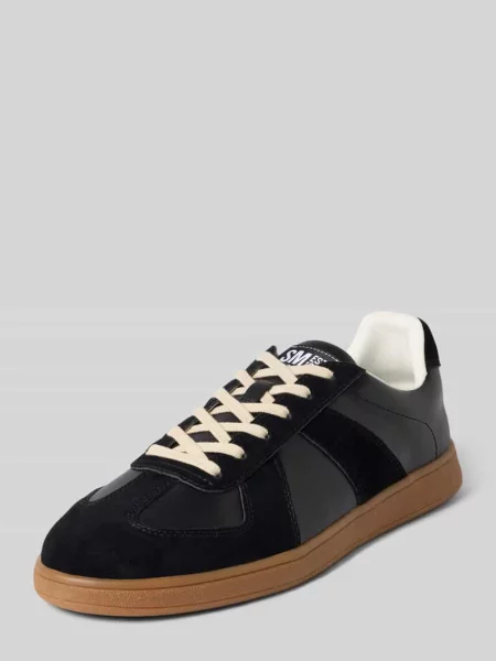 Sneakersy ze skóry bydlęcej nappa z podeszwą w kontrastowym kolorze Steve Madden czarne