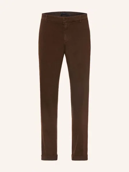 Dondup Chino Kalhoty Gaubert Regular Fit tmavě hnědá