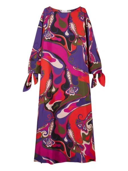 Rochie maxi Pucci cu imagine de costum violet
