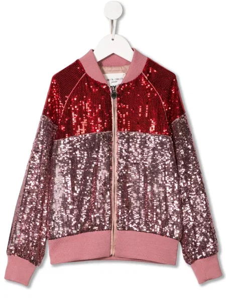Kurtka bomber dziecięcy Alberta Ferretti różowy