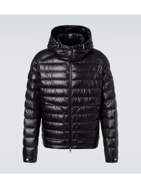 Geacă cu puf Moncler cu glugă negru