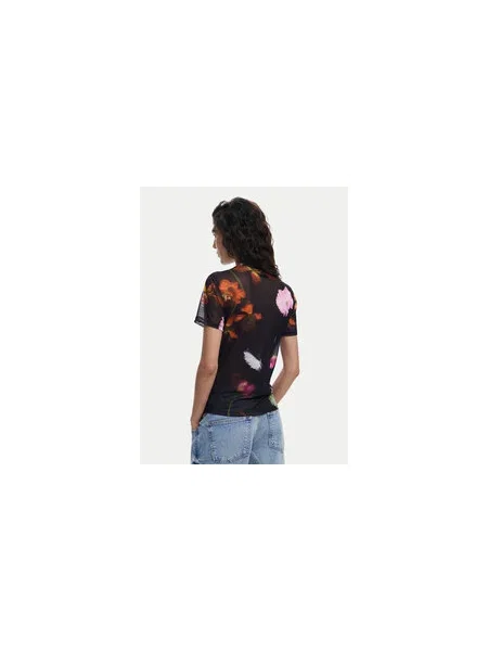 Desigual Póló Des Moines Regular Fit fekete