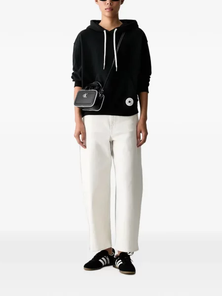 Hanorac cu glugă Converse negru