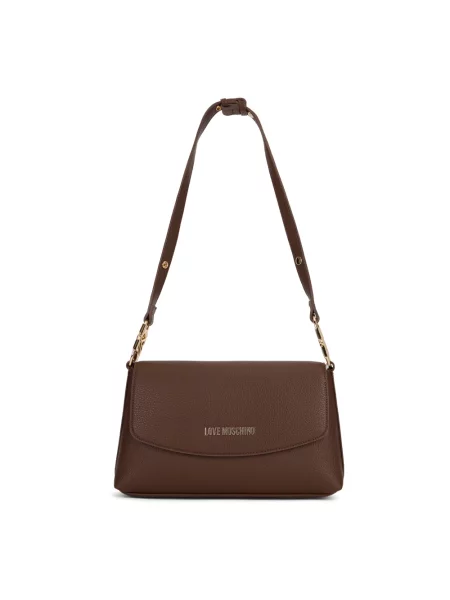 Torebka hobo Love Moschino z logo brązowa