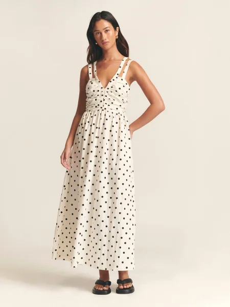St MRLO Rochie Ashli negru alb