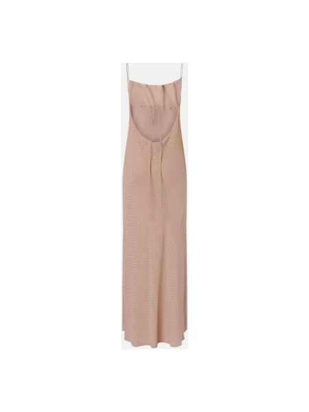 PINKO Sukienki Kobieta Long Farro Dress beżowy