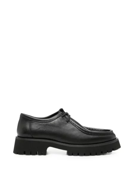 Pantofi loafer Sergio Moretti Firenze cu șireturi din dantelă negru