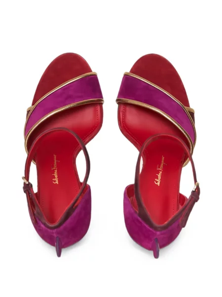 Σανδάλια Ferragamo σουέντ μωβ