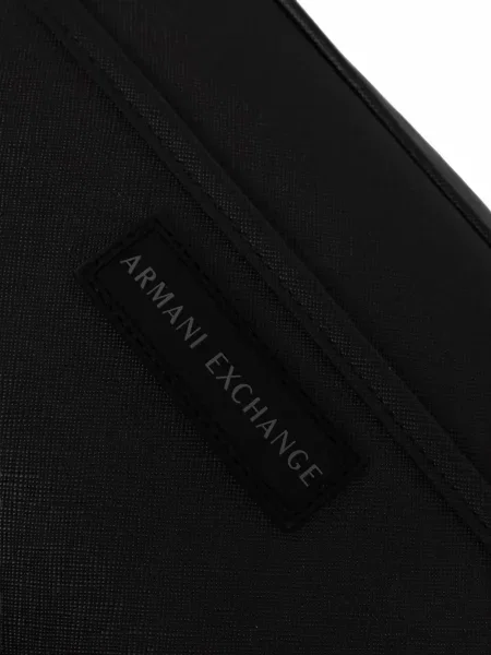 Geantă Armani Exchange cu autograf negru
