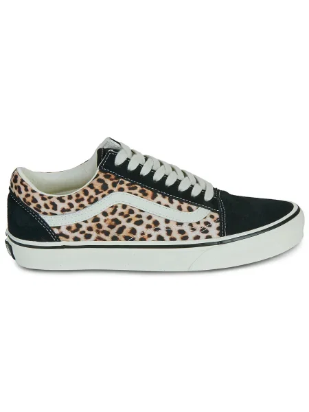 Leopárdmintás félcipő Vans fekete