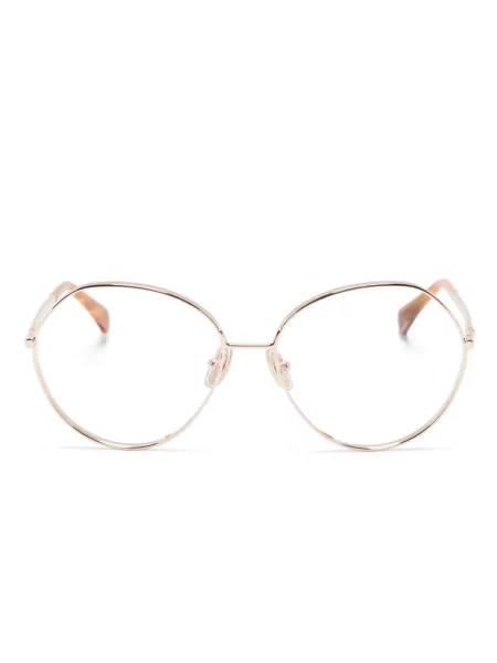 Ochelari de soare Max Mara Eyewear cu imprimeu geometric auriu