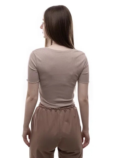 Футболка Perle Moda бежевая