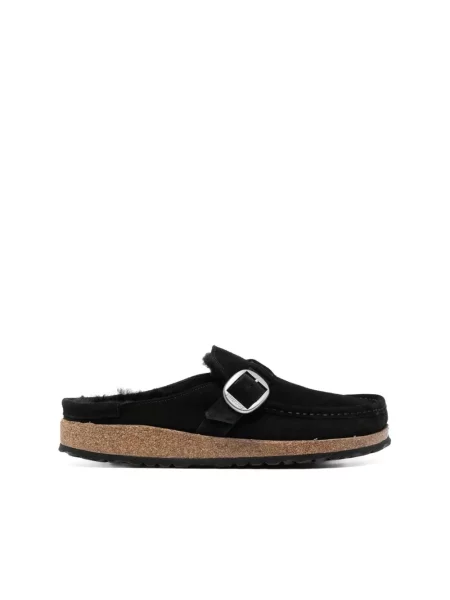 Klapki Birkenstock zamszowe czarne