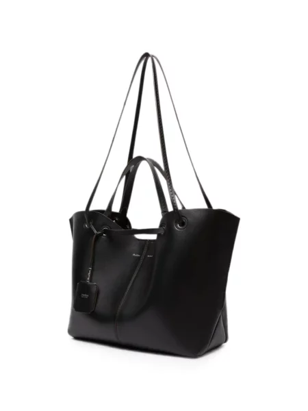 Geantă shopper Max Mara din piele negru
