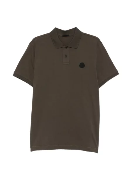Tricou polo Moncler cu autograf verde