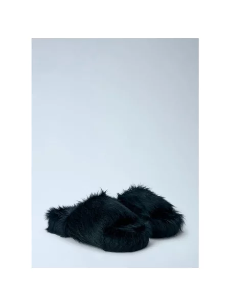 Półbuty Rick Owens ze sztucznego futra czarne