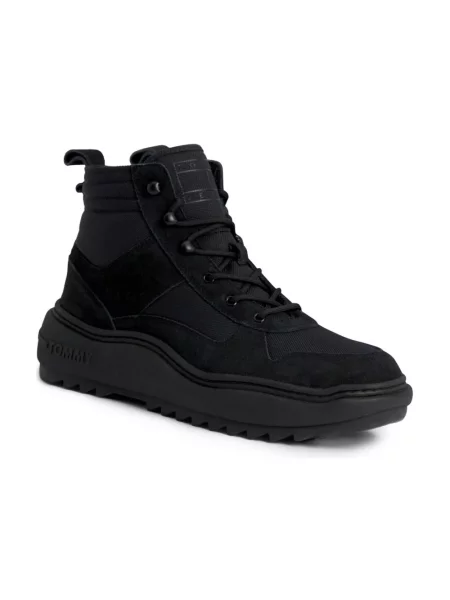 Botki Tommy Jeans zamszowe czarne