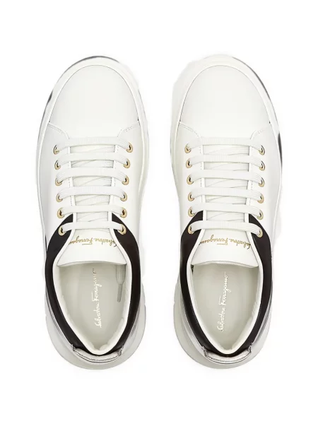 Sneakerși Ferragamo din piele alb