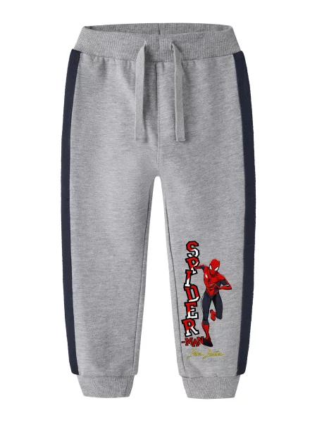 NAME IT Pantaloni NMMOlindo Spider albastru marin / gri amestecat / roșu alb