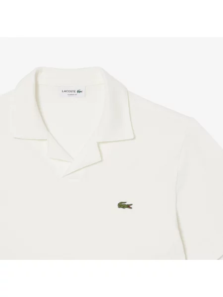 Lacoste Lniana Koszulka Polo Classic Fit biała