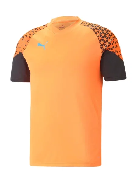PUMA Funkcionalna majica neonsko modra / mandarina črna