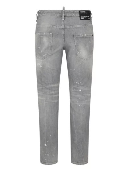 Jeansy Dsquared2 z przetarciami szare