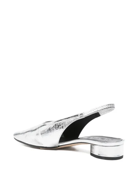 Pantofi cu toc Aeyde slingback argintiu