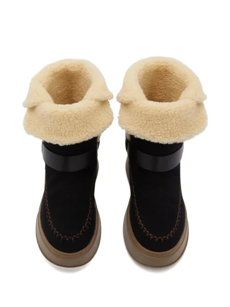 Botine Odissì din piele de căprioară negru