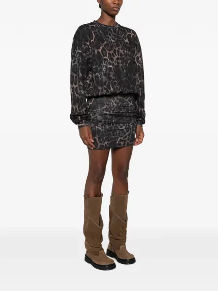 Rochie mini Just Cavalli cu imagine cu model leopard negru