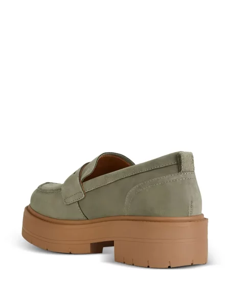 Pantofi loafer Geox cu platformă verde