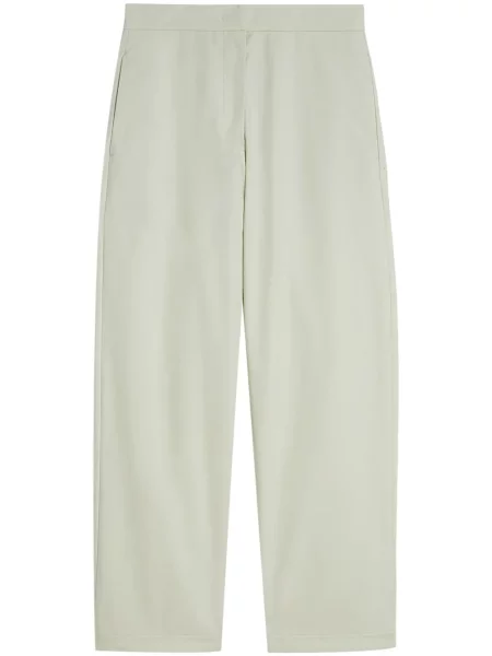 Sužene hlače Jil Sander zelena