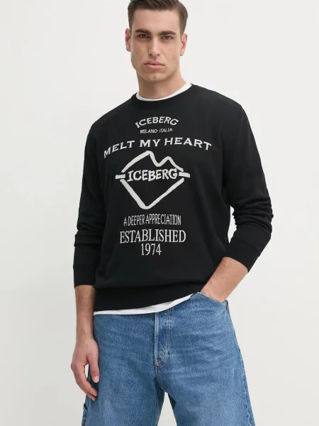 Iceberg pulover de bărbați light negru